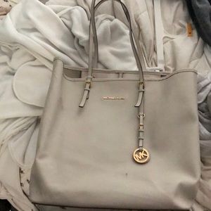 Cream Michael  kors tote